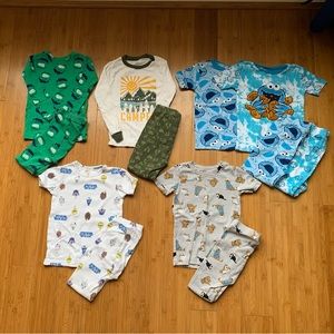 Toddler Boys Pajama 5T Bundle Hulk Star Wars Sesame Street PJs Easter Pajama Set